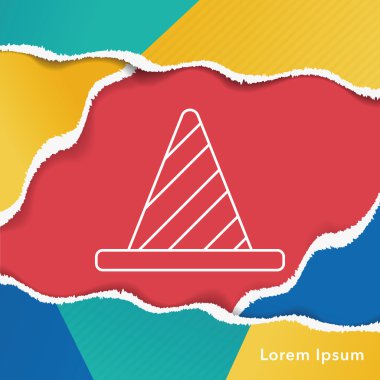 Yollara barikat satırı simgesi