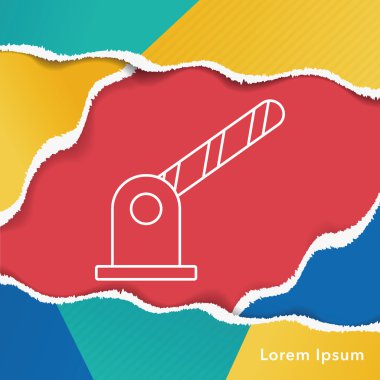 Yollara barikat satırı simgesi