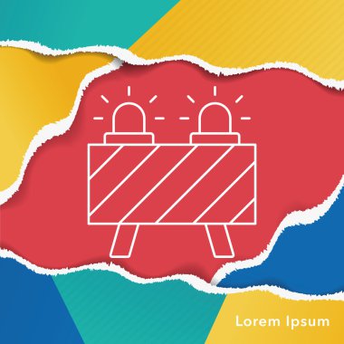 Yollara barikat satırı simgesi