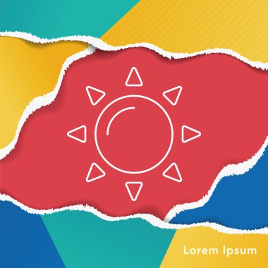 Güneş çizgisi simgesi