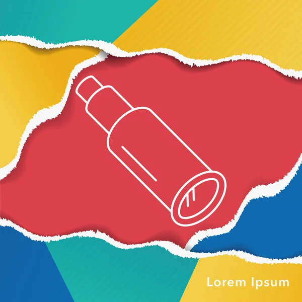 Icono de línea de lápiz labial — Vector de stock