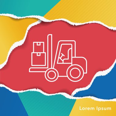 Lojistik kamyonu satırı simgesi