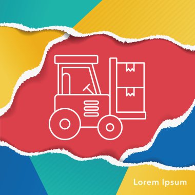 Lojistik kamyonu satırı simgesi