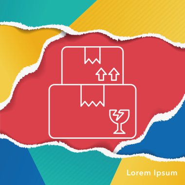 Kırılgan çizgi simgesi