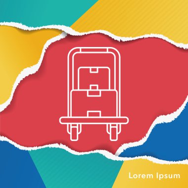Lojistik yük arabası satırı simgesi