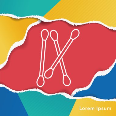 Pamuk temizleme bezi satırı simgesi