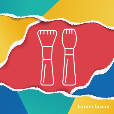 Makyaj fırça satırı simgesi
