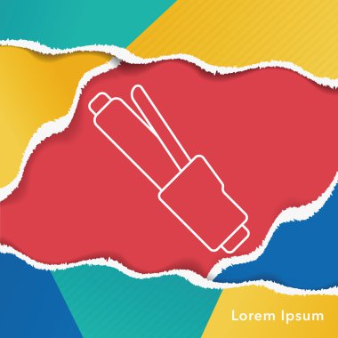 Saç curlers satırı simgesi