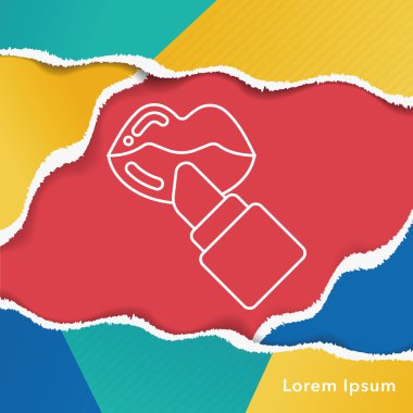 Ruj çizgisi simgesi