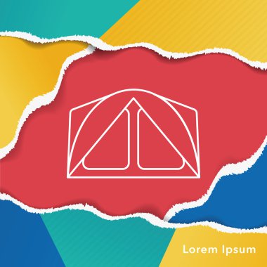 kamp çadır satırı simgesi