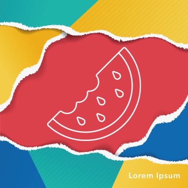 Karpuz çizgi simgesi