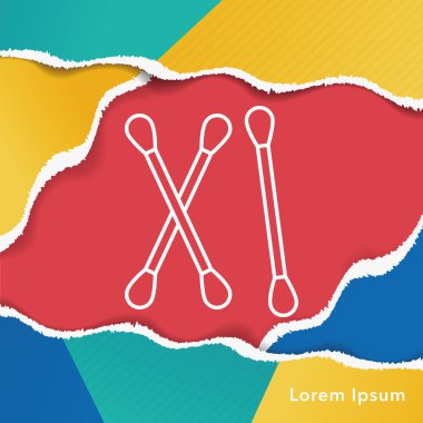 Pamuk temizleme bezi satırı simgesi