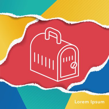 evde beslenen hayvan köpek seyahat kafes satırı simgesi