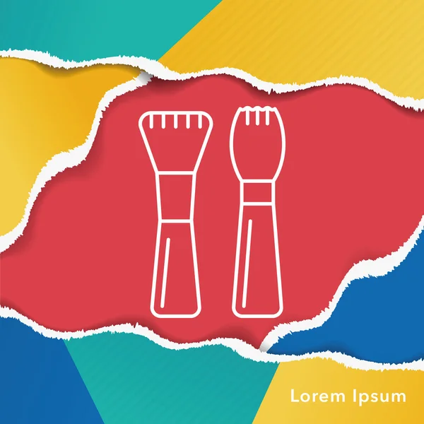 Makyaj fırça satırı simgesi