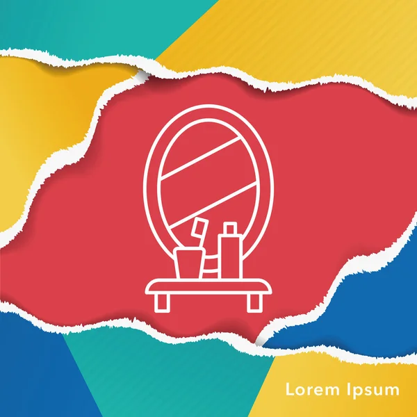 ayna lavabo satırı simgesi