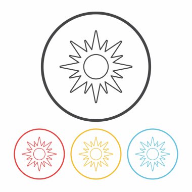 Alan güneş satırı simgesi