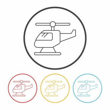 Helikopter çizgisi simgesi