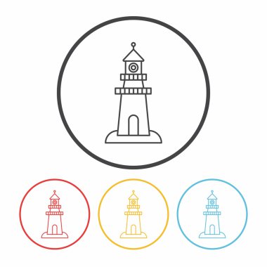 Deniz feneri çizgi simgesi