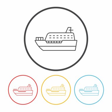 Gemi çizgisi simgesi