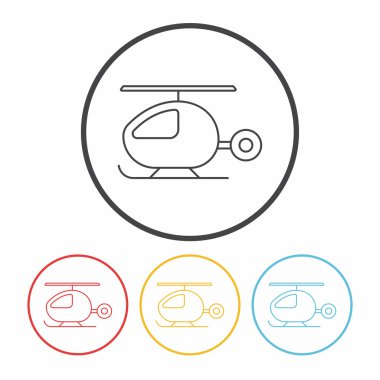 Helikopter çizgisi simgesi