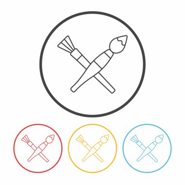 Fırça çizgisi simgesini boya