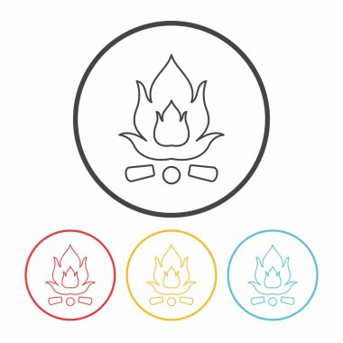 kamp ateşi satırı simgesi