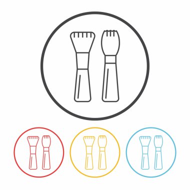 Makyaj fırça satırı simgesi