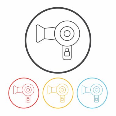 Saç kurutma çizgisi simgesi