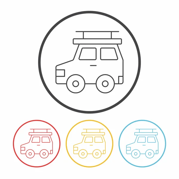 Icono de línea de coche — Vector de stock