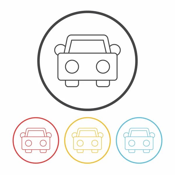 Icono de línea de coche — Vector de stock