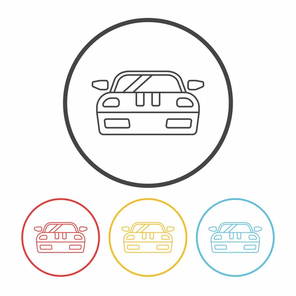 Icono de línea de coche — Vector de stock
