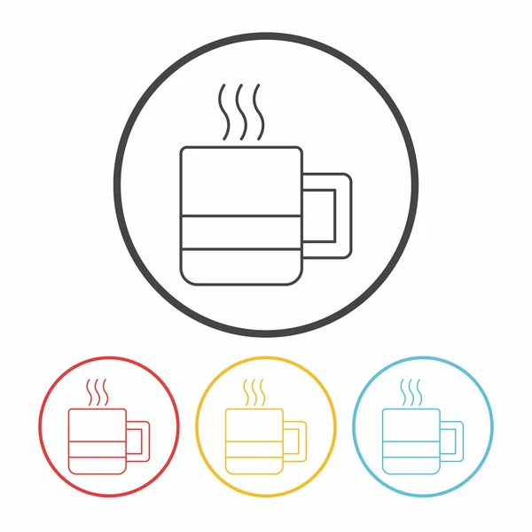 Koffie lijn pictogram — Stockvector