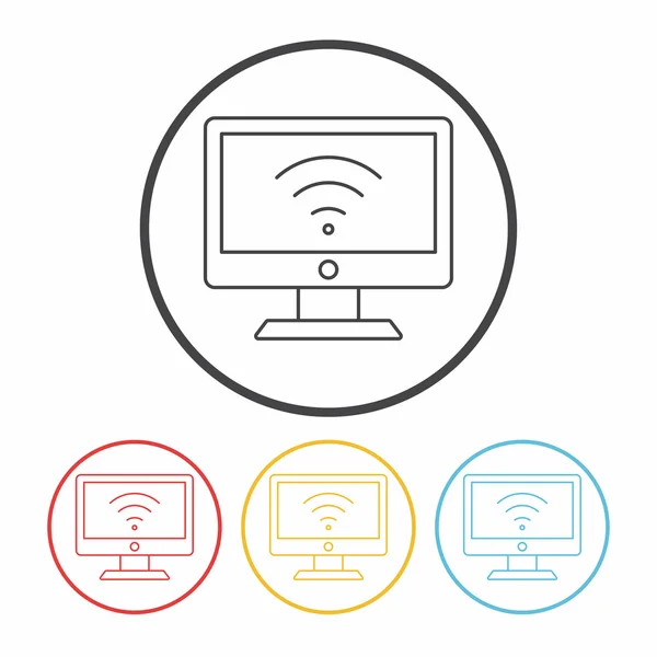 Icono de línea inalámbrica — Vector de stock