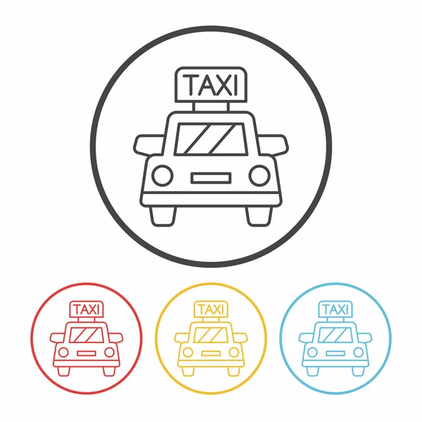 Εικονίδιο γραμμής ταξί — Διανυσματικό Αρχείο