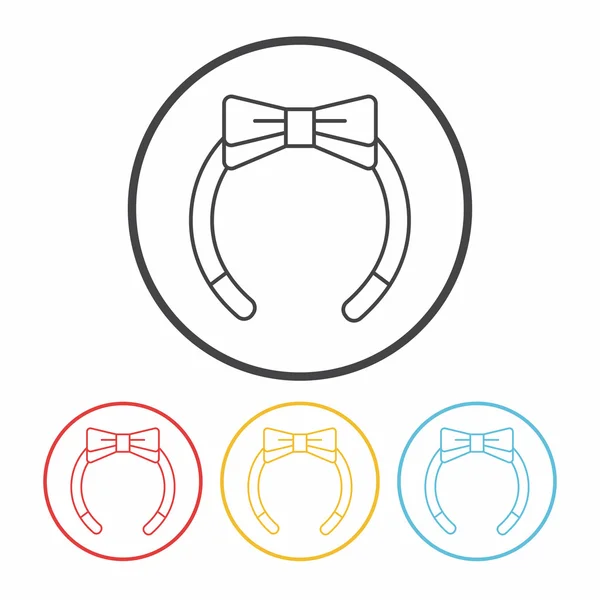 Headband line icon — Stock Vector