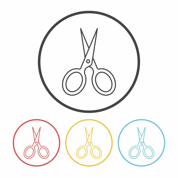 Scissors line icon — Stock Vector
