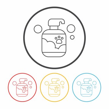 evde beslenen hayvan şampuan satırı simgesi