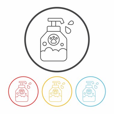 evde beslenen hayvan şampuan satırı simgesi