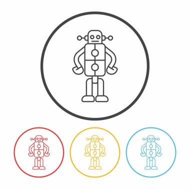 Robot çizgisi simgesi