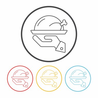 Tavuk çizgisi simgesi