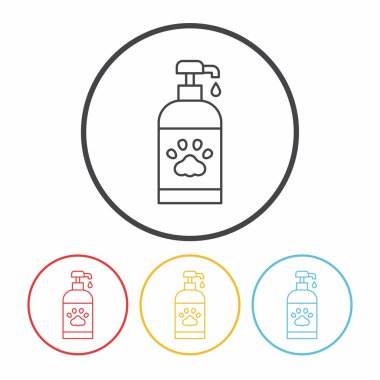 evde beslenen hayvan şampuan satırı simgesi