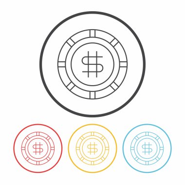 Casino para satırı simgesi