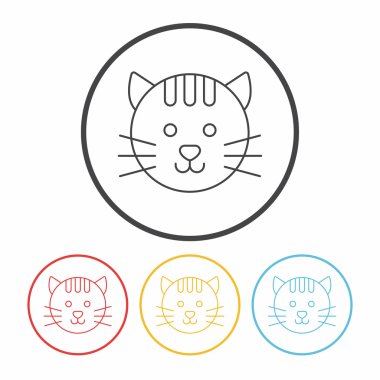 evde beslenen hayvan kedi satırı simgesi