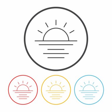 Güneş çizgisi simgesi