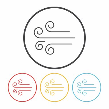 rüzgar ikonu vektör illüstrasyonu