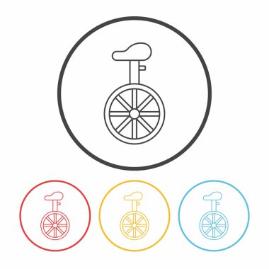 Tek tekerlekli sirk bisikletine satırı simgesi