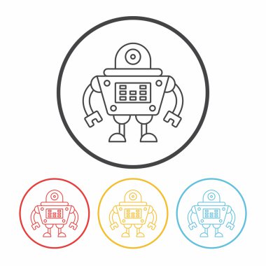 Robot çizgisi simgesi