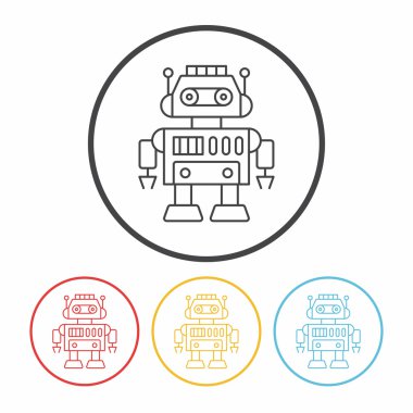 Robot çizgisi simgesi