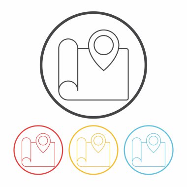 Harita çizgi simgesi