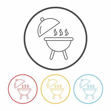 Barbekü çizgisi simgesi